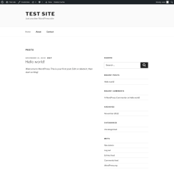 Page screenshot: Test site &ndash; Just another WordPress site