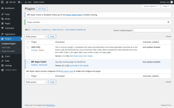 Page screenshot: Plugins ‹ Test site — WordPress