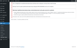 Page screenshot: Settings → WP Super Cache