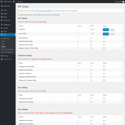 Page screenshot: Tools &rarr; Sweep