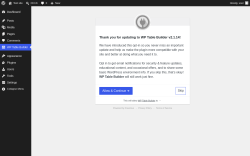 Page screenshot: WP Table Builder