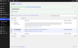 Page screenshot: Plugins &lsaquo; Test site &mdash; WordPress