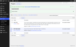 Page screenshot: Plugins &lsaquo; Test site &mdash; WordPress