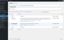 Page screenshot: Plugins &lsaquo; Test site &mdash; WordPress