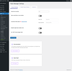 Page screenshot: Team → Settings