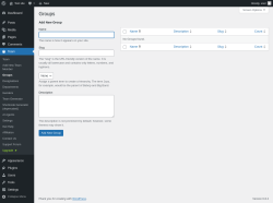 Page screenshot: Team → Groups