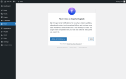 Page screenshot: ‹ Test site — WordPress