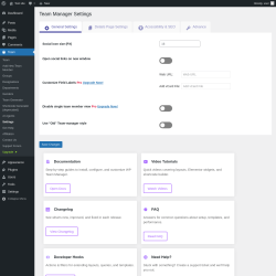 Page screenshot: Team → Settings
