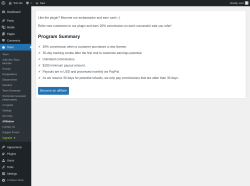 Page screenshot: Team → Affiliation