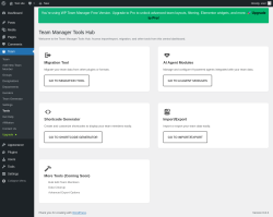 Page screenshot: Team → Tools