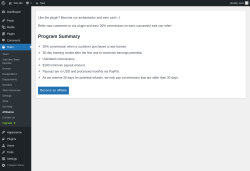 Page screenshot: Team → Affiliation