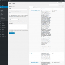 Page screenshot: Tests → Scales
