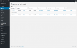Page screenshot: Tests → Respondents’ results