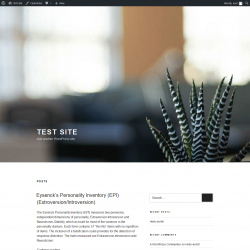 Page screenshot: Test site – Just another WordPress site