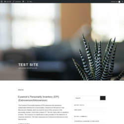 Page screenshot: Test site – Just another WordPress site