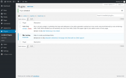 Page screenshot: Plugins ‹ Test site — WordPress