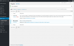 Page screenshot: Plugins ‹ Test site — WordPress