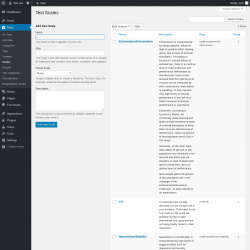 Page screenshot: Tests → Scales