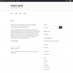 Page screenshot: Test site – Just another WordPress site