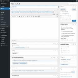 Page screenshot: Tests → Add New