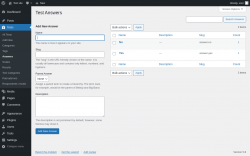 Page screenshot: Tests → Answers