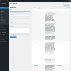 Page screenshot: Tests → Results