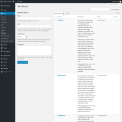 Page screenshot: Tests → Results