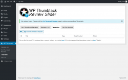 Page screenshot: WP Thumbtack → Templates