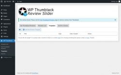 Page screenshot: WP Thumbtack → Templates