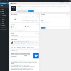 Page screenshot: Dashboard ‹ Test site — WordPress