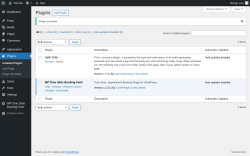Page screenshot: Plugins ‹ Test site — WordPress