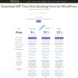 Page screenshot: WP Time Slots Booking Form → Upgrade Plugin