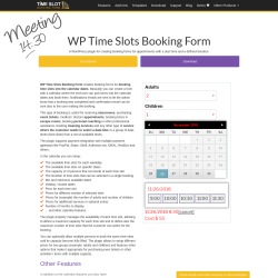 Page screenshot: WP Time Slots Booking Form → Online Demo