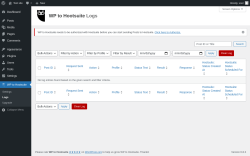 Page screenshot: WP to Hootsuite → Logs