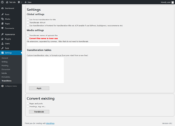 Page screenshot: Settings → Translitera