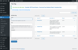 Page screenshot: Trips → Tag