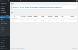 Page screenshot: Trips