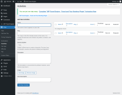 Page screenshot: Trips → Activities