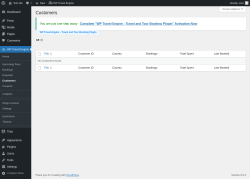 Page screenshot: WP Travel Engine → Customers