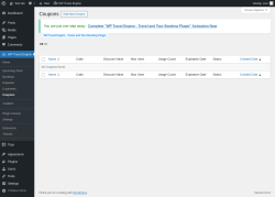 Page screenshot: WP Travel Engine → Coupons