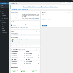 Page screenshot: Dashboard ‹ Test site — WordPress