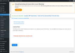 Page screenshot: WP Travel Engine → Plugin License