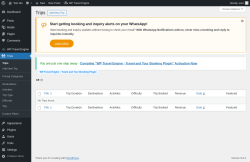 Page screenshot: Trips
