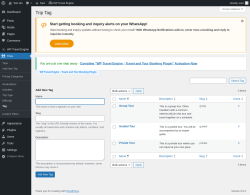 Page screenshot: Trips → Tag