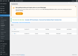 Page screenshot: WP Travel Engine → Customers