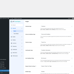 Page screenshot: WP Travel Engine → Settings 