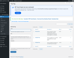 Page screenshot: Trips → Tag