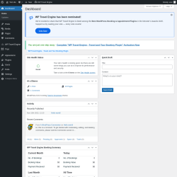 Page screenshot: Dashboard ‹ Test site — WordPress
