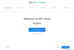 Page screenshot: WP Travel Engine - User Onboarding