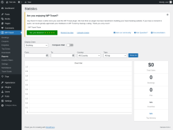 Page screenshot: WP Travel → Reports